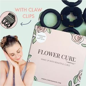 Satin Flower Heatless Curls